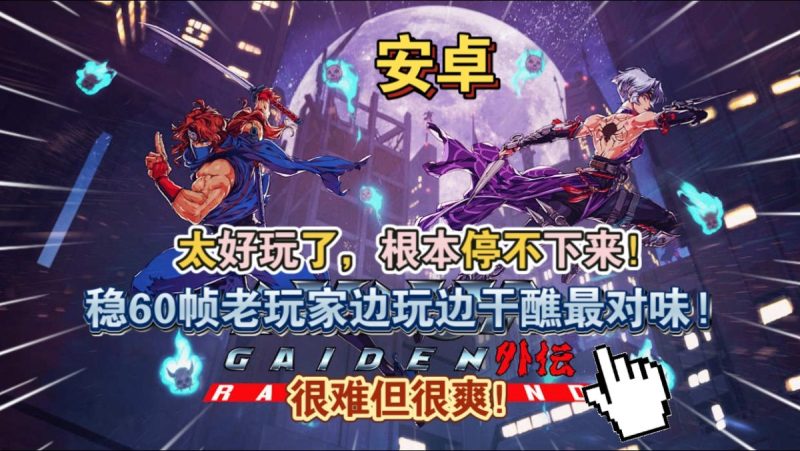 忍者外传怒之羁绊[中文完整版]很难但很爽 !稳60帧致敬经典回归NES时代纯粹的忍者梦，老玩家边玩边干醮最对味!-梨子乐手游